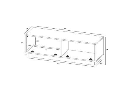 Stojąca Szafka RTV Loft Industrialna ENJOY Dąb Artisan Mat 120 cm na cokole, Sklep Online | Meble Lindner