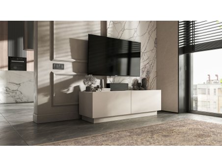 Stojąca szafka RTV Loft Industrialna ENJOY Kaszmir Mat 120 cm na cokole3