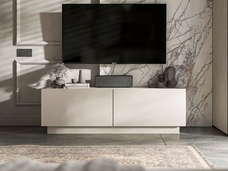 Stojąca szafka RTV Loft Industrialna ENJOY Kaszmir Mat 120 cm na cokole1