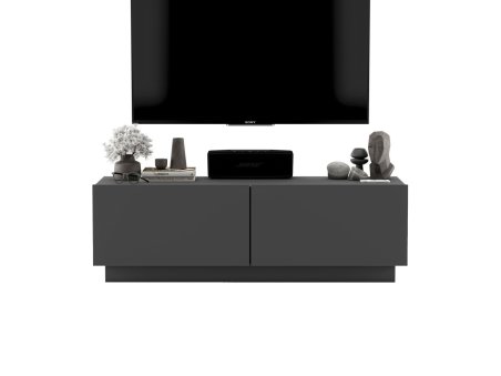 Stojąca szafka RTV Loft Industrialna ENJOY Grafit Mat 120 cm na cokole