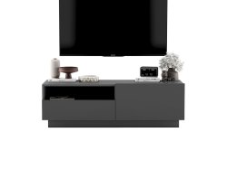Stojąca szafka RTV Loft Industrialna ENJOY Grafit Mat 120 cm na cokole