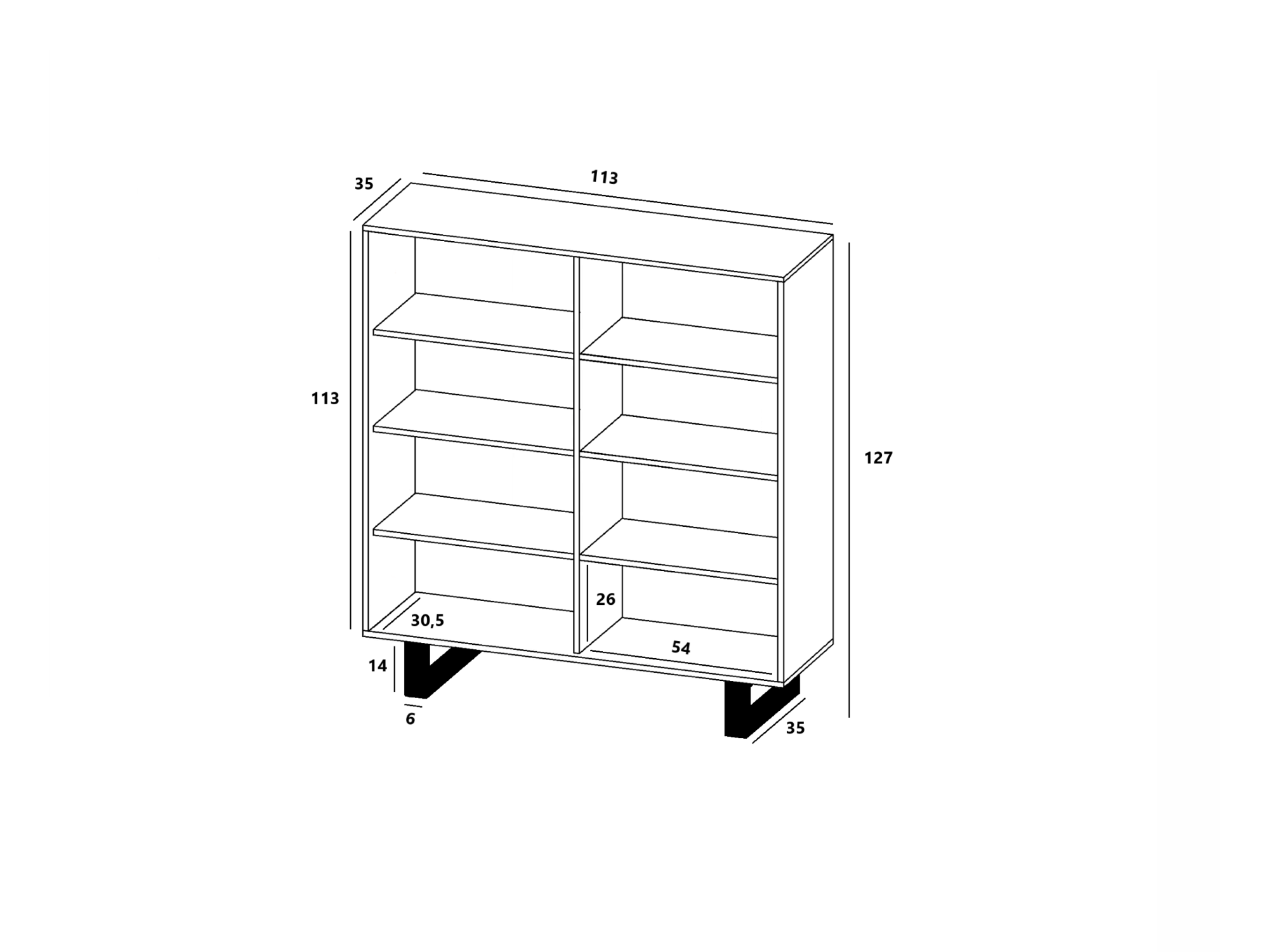 Stojąca komoda RTV Loft Industrialna APOLLO Dąb Wotan / Grafit Mat 113 cm na czarnych nóżkach