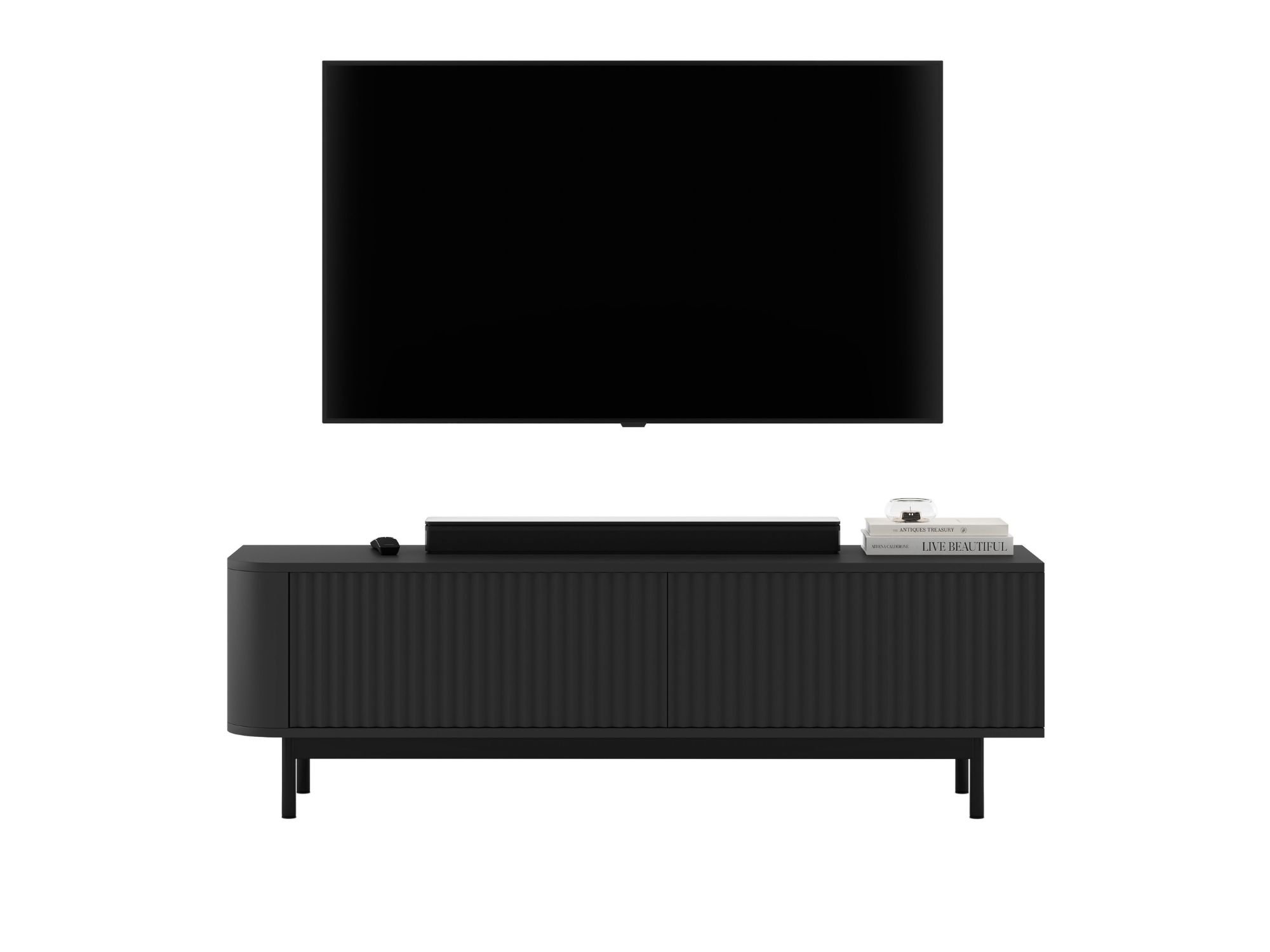 AURORA TV STAND 140 WITH BLACK FRAME