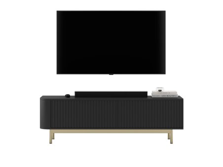 AURORA TV STAND 140 WITH GOLD FRAME