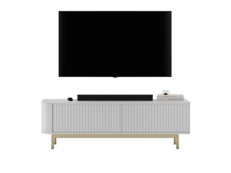 AURORA TV STAND 140 WITH GOLD FRAME