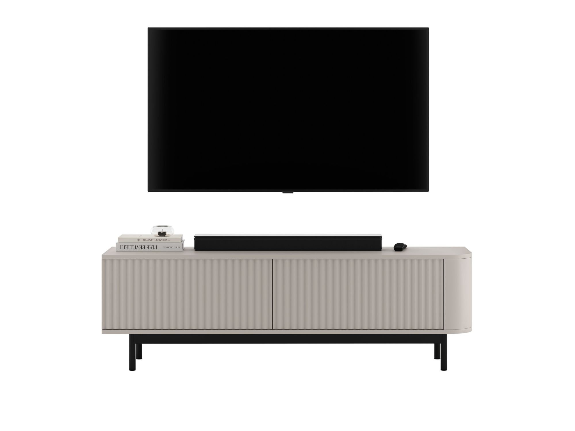 AURORA TV STAND 140 WITH BLACK FRAME