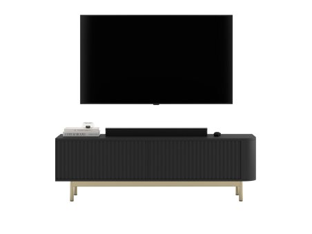 AURORA TV STAND 140 WITH GOLD FRAME