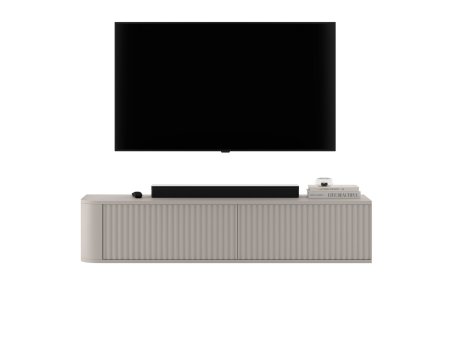 Wisząca Narożna szafka RTV Glamour Komoda AURORA Kaszmir Mat 140 cm