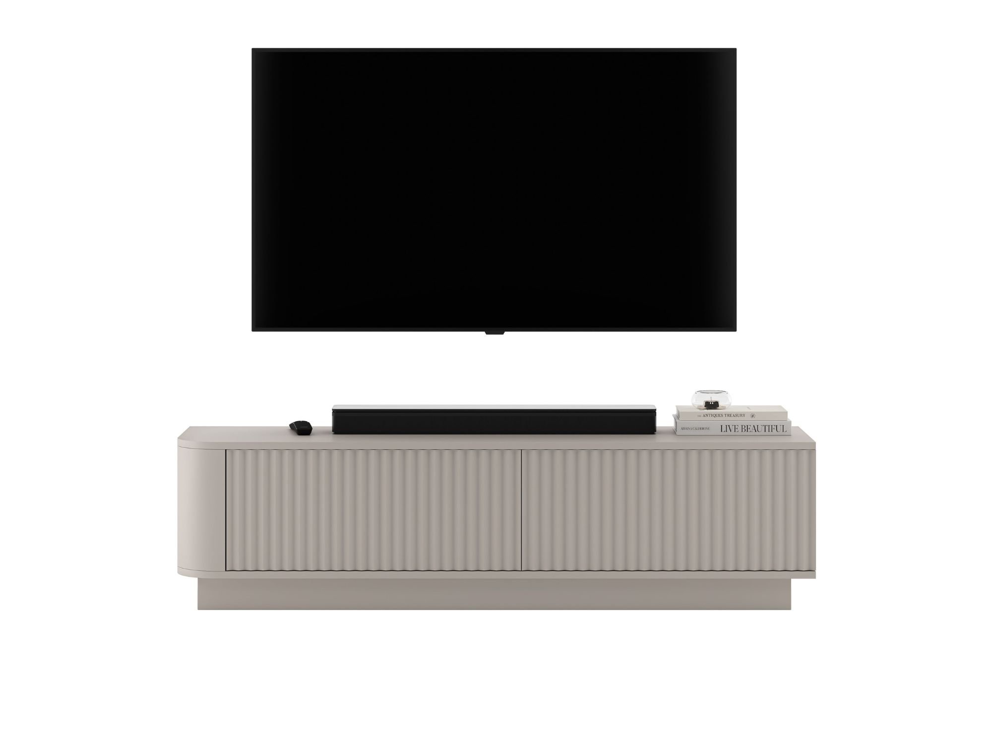 Stojąca szafka RTV Glamour AURORA Kaszmir Mat 140 cm cokół