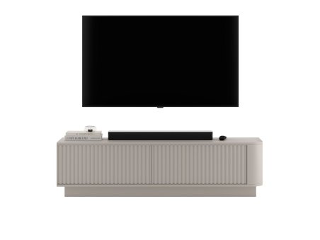 Stojąca szafka RTV Glamour AURORA kaszmir Mat 140 cm na cokole