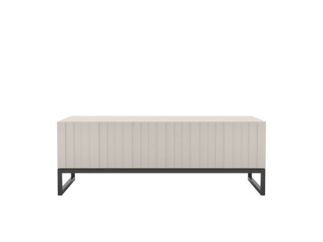 Stolik kawowy Glamour ELPIS Kaszmir Mat 110 cm na czarnej ramie