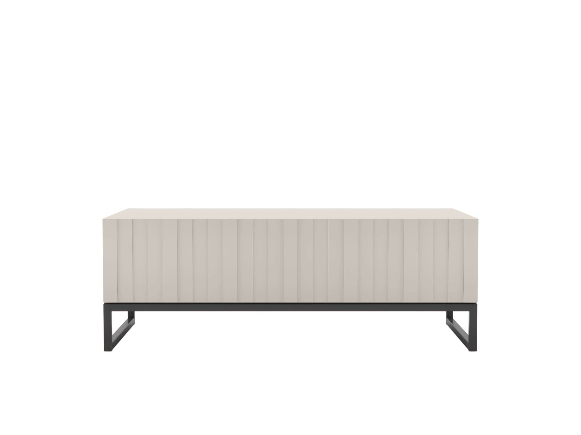 Stolik kawowy Glamour ELPIS Kaszmir Mat 110 cm na czarnej ramie