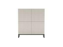 Stojąca komoda Glamour ELPIS Kaszmir Mat 112 cm na czarnej ramie