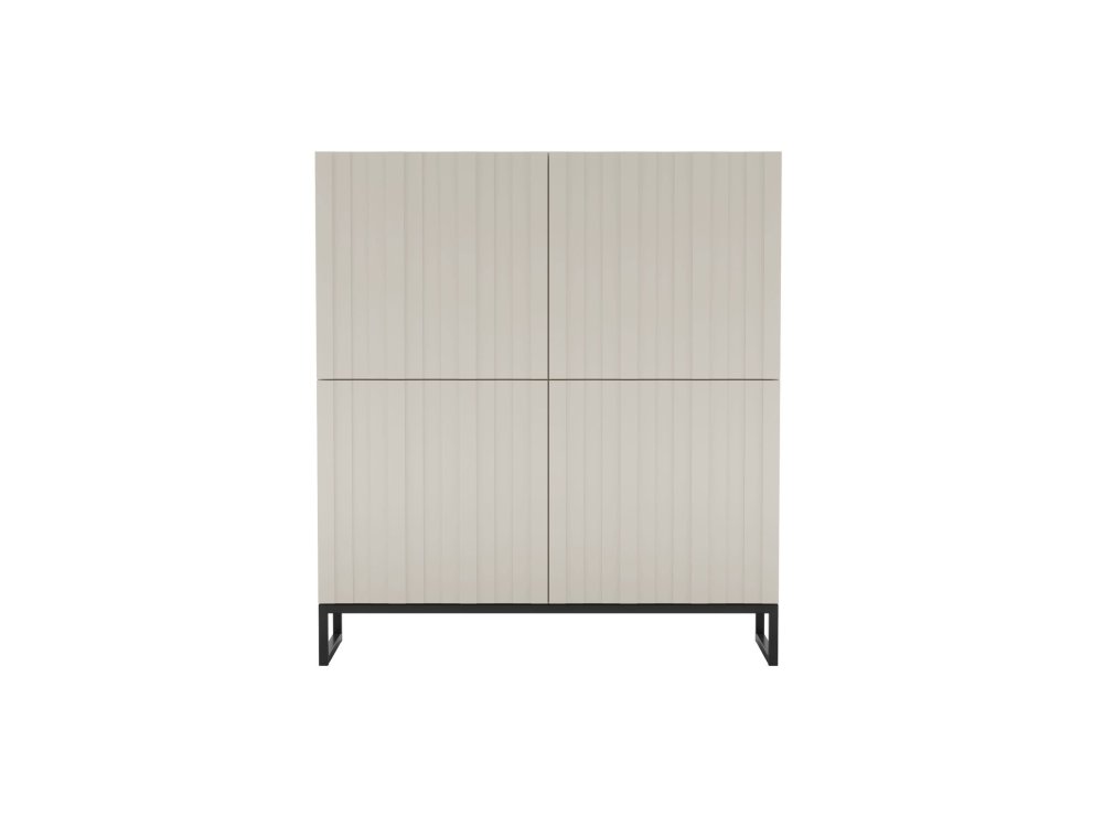 Stojąca komoda Glamour ELPIS Kaszmir Mat 112 cm na czarnej ramie