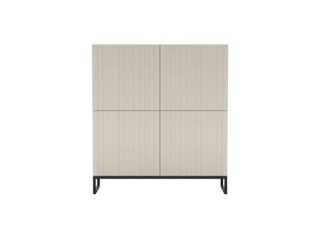Stojąca komoda Glamour ELPIS Kaszmir Mat 112 cm na czarnej ramie