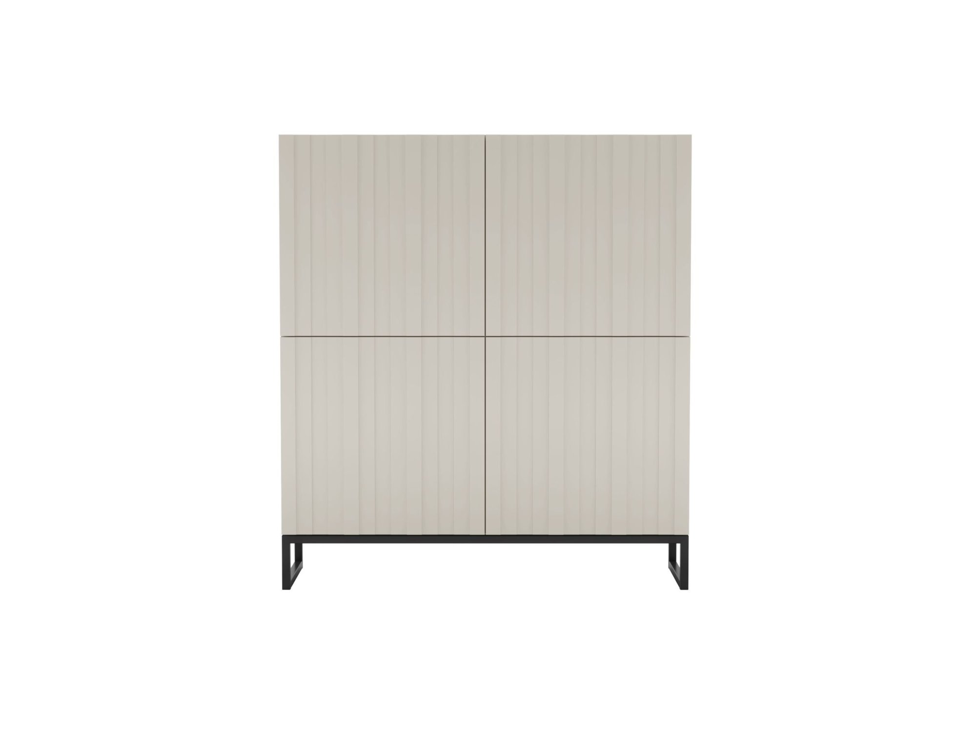 Stojąca komoda Glamour ELPIS Kaszmir Mat 112 cm na czarnej ramie