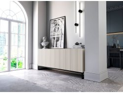 Stojąca komoda Glamour ELPIS Kaszmir Mat 168 cm na czarnej ramie