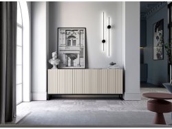 Stojąca komoda Glamour ELPIS Kaszmir Mat 168 cm na czarnej ramie