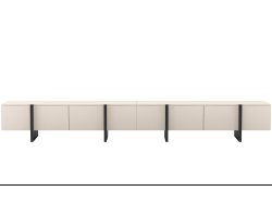 Stojąca szafka RTV Glamour KENZO Kaszmir Mat 360 cm na nóżkach