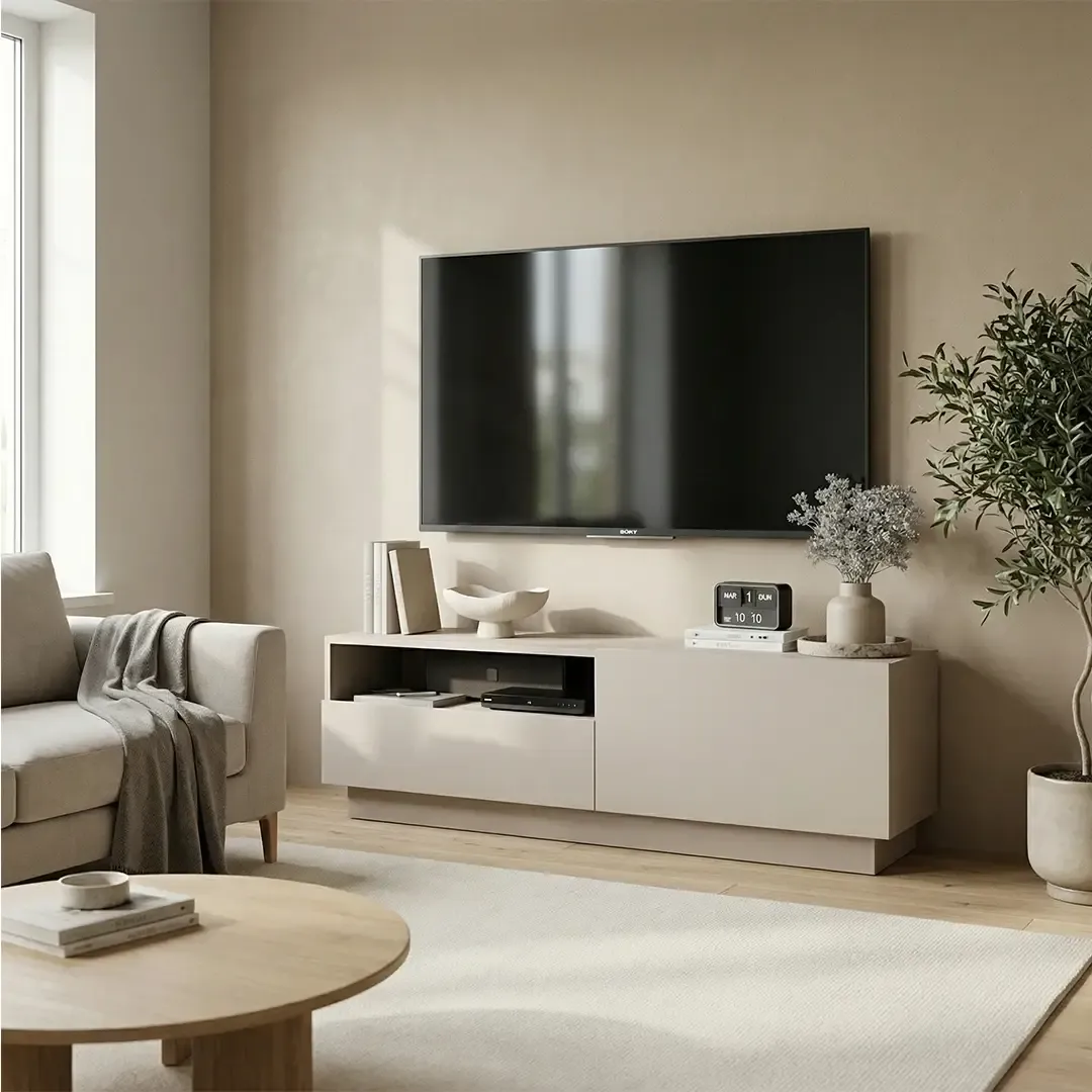 Szafka RTV ENJOY z szufladą stojąca/wisząca 120 cm kaszmir mat